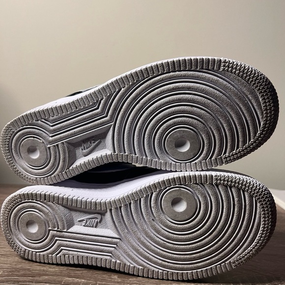 Nike Air Force 1 FM Customized Black Light Blue and White Sneakers Very Clean - Picture 12 of 15